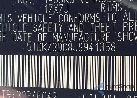 2018 Toyota Sienna Le 8 Passenger from USA, damaged, VIN 5TDKZ3DC8JS941358